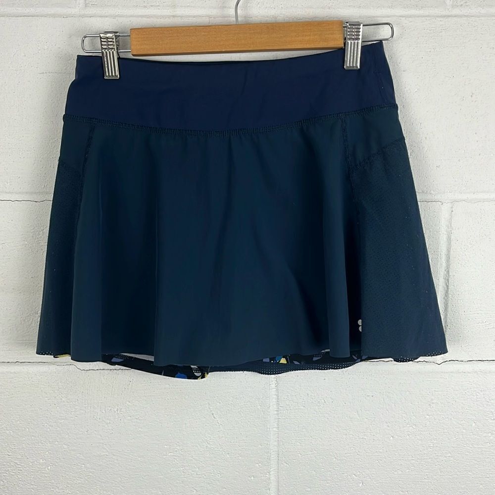 Sweaty Betty women’s swift navy running performance skort athleisure size S